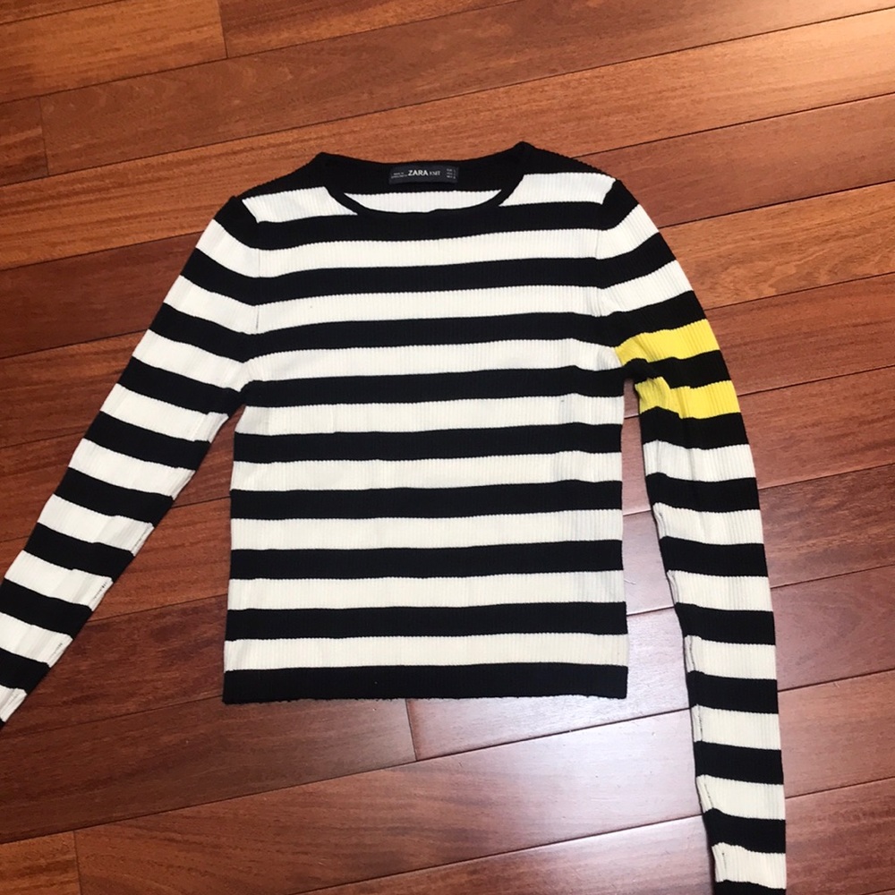 Zara striped ribbed long sleeve